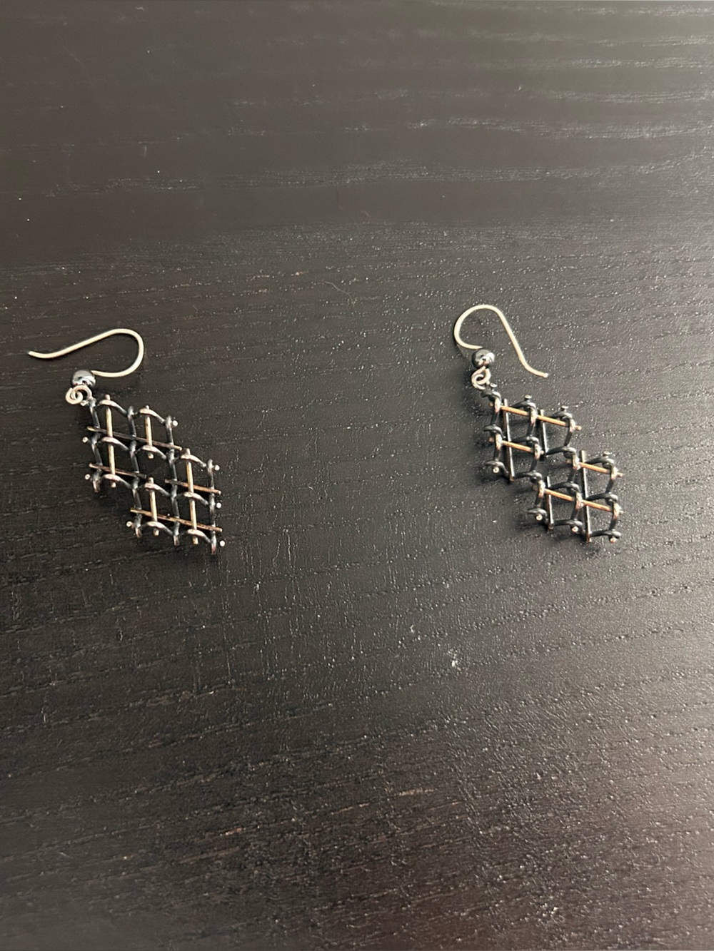 Funky Handmade Cage Drop Earrings Dual Silver-tone finish Steampunk Vintage - Picture 5 of 7